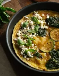 Tortilla courgettes épinards