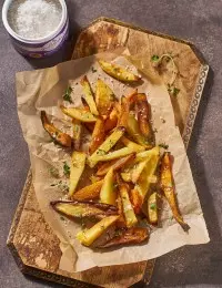 Frites maison au four et aux épices et à la Fleur de sel de Guérande Le Guérandais