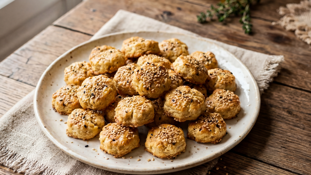 Petits biscuits salés au sésame