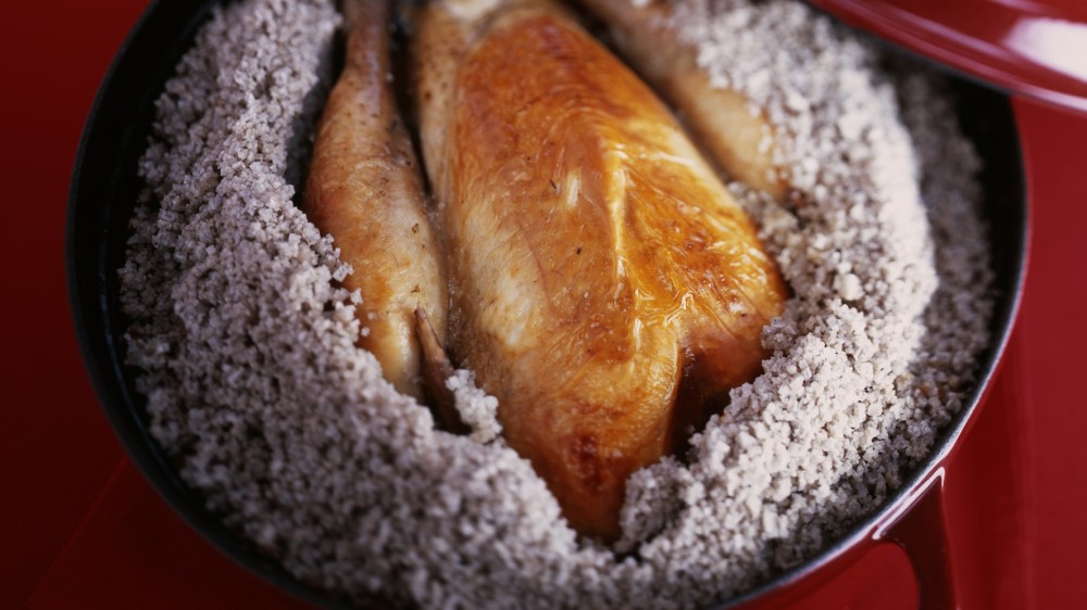 Hähnchen in Salzkruste
