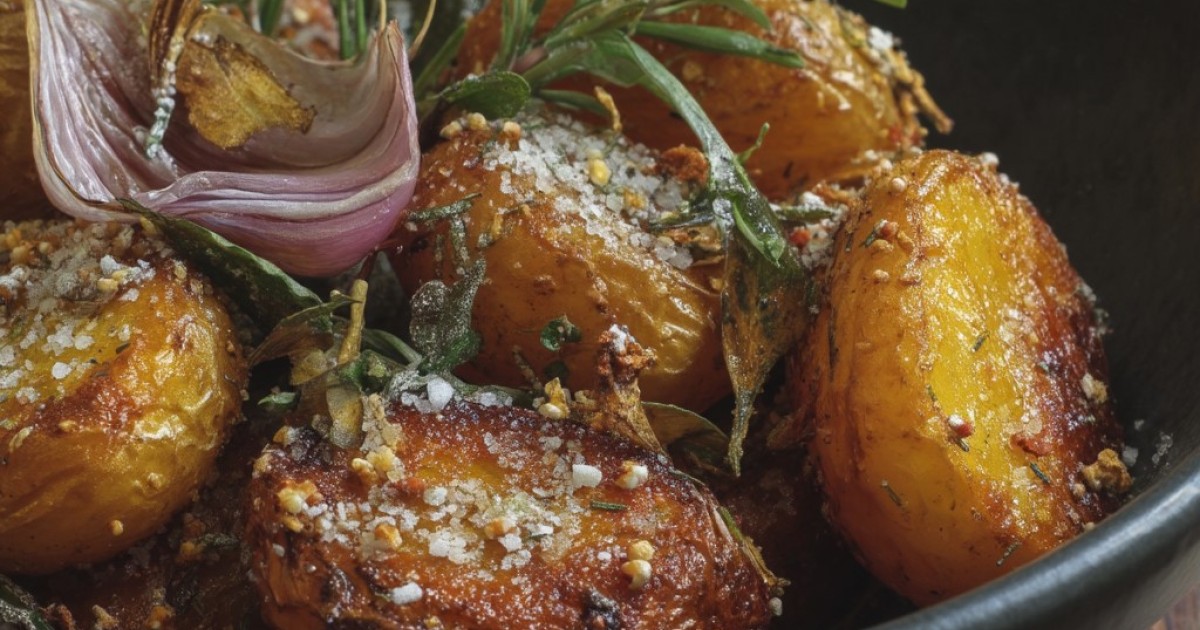 Notre recette de pommes de terre grenaille maison au thym, romarin et