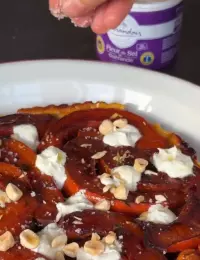 tatin salée au potimarron, chèvre et thym