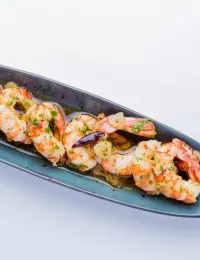 Gambas en croute de sel