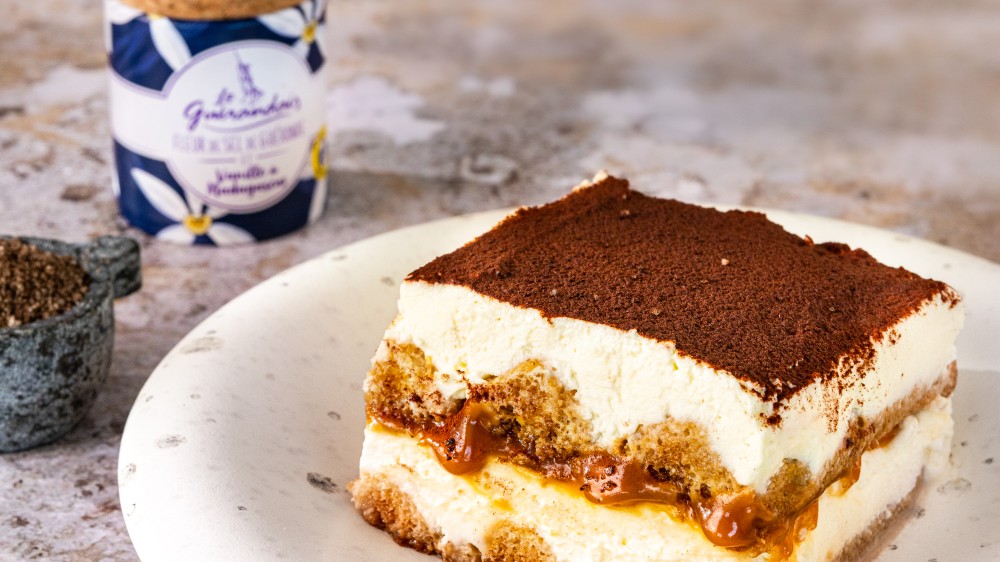 Tiramisu mit gesalzener Karamellcreme und Vanille aus Madagaskar