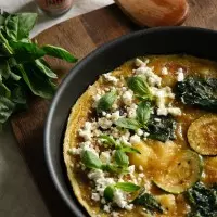 Tortilla courgettes épinards