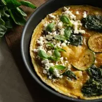 Tortilla courgettes épinards