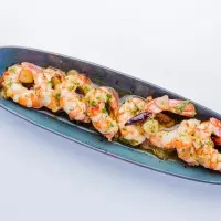 Gambas en croute de sel